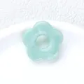 Translucent light green acrylic five-petal flower pendant for DIY jewelry making - Mint Green