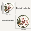 Detailed size specifications for Santa and Penguin Christmas window static stickers - JDT-C71 Santa Claus Combo