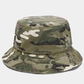 Detail view of camouflage bucket hat with reinforced stitching on the brim for outdoor hiking - M(56-58cm) / Jungle Camouflage (1#)