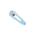 Japanese geometric acetate hair clip with pink and blue marble pattern on gold metal base - 15# Blue Marble Drop Style