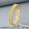 Bracciale cinturino in acciaio al titanio oro 15mm per uomo e donna 220mm - Oro