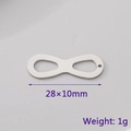 Silver infinity symbol charm connector for DIY jewelry, size 28x10mm and 1g weight - Silver Mini Infinity Style (KLJ515-Z)