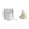 Siliconen mal spookpiramide voor Halloween DIY kaarsen en hars gips decoraties - Skelet Geest