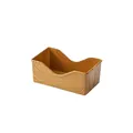 Piccolo vassoio rettangolare con venature del legno naturale e bordi ondulati eleganti - Wood Grain / Base