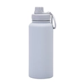 Light purple matte finish 1L stainless steel sports water bottle with portable handle - Light Grey - Sport