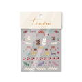Pegatinas 5D de uñas con relieve de lindos osos pardos, conejos y cerezas - Estilo de Relieve 3D MS-33