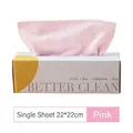 Pink microfiber dispenser cleaning cloth 22x22cm with absorbent waffle texture - Box of 20 Sheets (22x22cm) / Pink