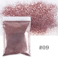 Champagne gold #09 nail art glitter powder 0.2mm fine sequins in a clear sealed bag - Rose Gold Glitter (#09) / 10g Pack (0.2mm)