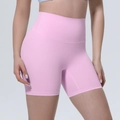 Short de yoga rose taille haute pour femme en tissu de fitness élastique sans couture - S / Rose Sakura