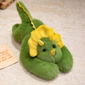 Peluche triceratopo verde erba e giallo con morbida consistenza in finta pelliccia - Triceratopo / 45cm (0.4kg)