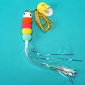 Colorful plush ball cat toy with elastic string, metal bell and suction cup - Crinkle Paper Caterpillar