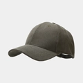 Textura detallada de la gorra de béisbol de pana verde oliva con nervaduras verticales - Talla única / Verde Militar