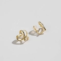 Minimalist gold heart-shaped clip-on earrings in polished alloy for women - Gold Heart Ear Clip