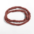 Western style maroon red elastic headband with a twisted design for men - One Size / Hair Band / Brick Red