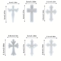 Set mit sechs verschiedenen Kreuz-Silikonformen für DIY-Harzguss und Schmuckherstellung - Kreuzform 6er-Set