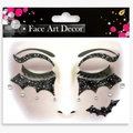 Halloween black glitter bat face stickers set with rhinestones for costume party makeup - Halloween Bat Eyes Closed