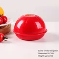 Tomato shaped red plastic food storage container with airtight lid 11x7cm 56g - Tomato Container
