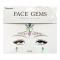 FG018 iridescent AB rhinestone face gems with geometric crystals for party makeup - FG4018 Multi-color Teardrop Style