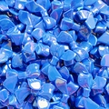 Iridescent blue bow resin beads with pearlescent finish for DIY jewelry making - Royal Blue