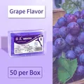 Grape flavor dental floss picks in a purple storage box, 50 pieces per pack - 50 Pcs/Box Grape Flavor