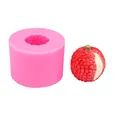 Pink silicone mold and finished realistic 3D lychee fruit for candle making DIY - 4# (B1131) / Pink