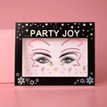 Face gems set featuring pink and red rhinestones with iridescent butterfly accents - HF-133 (Pink Butterfly)