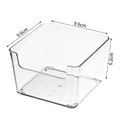 Compact square clear acrylic drawer organizer bin with anti-slip base for desk stationery - Square Small