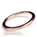 1mm rose gold titanium ring featuring split mirror polish and matte frosted finish - US 6 / Ultra-Fine Style / Rose Gold