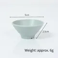 Miniature sky blue ceramic bowl 5cm for dollhouse DIY and miniature kitchen play - 5cm Light Gray Blue Udon Bowl