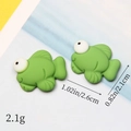 Green resin ocean fish charms for DIY crafts and shoe decoration with size details - Big-eyed Green Fish