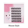 Self-adhesive cluster lashes in mouse style for natural black segmented eyelash extension - Glue-Free Mouse Style