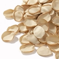 Scattered golden satin artificial rose petals on white background for wedding decor - Gold (47)