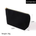 Tragbare schwarze Kosmetiktasche aus Cord 22x12x7cm Reise-Make-up-Aufbewahrungstasche - Dreieck-Stil / 22x12x7cm / Schwarz