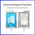 250ml clear universal spout pouch for vampire drinks with white screw cap and hanging hole - Blank Clear 250ml