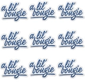9-delige set blauw-witte 'a lil' bougie' geborduurde patches voor tas- en kledingdecoratie - Blauw
