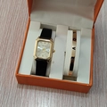 Coffret montre quartz femme et bracelet doré 'LOVE' dans un écrin orange élégant - Style 10 (Sans boîte)