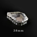 38mm faceted crystal sphere pendant with multifaceted glass cut for DIY decor - Transparent Maple Leaf Pendant (38mm)
