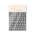 Stickers à ongles 3D en relief avec motifs d'étoiles bleu pastel et rose tendre - to2721-Étoile Résiliente Mince (Rose Bleu)