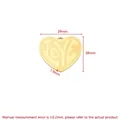 Colgante de corazón de oro pulido con grabado LOVE 39x38mm en acero inoxidable - 38x39mm / Dorado