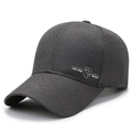 Dark grey baseball cap with JING PIN SPORT 1985 embroidery and reinforced brim - Light Gray