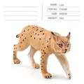 Realistisch Lynx dierenfiguur model met gevlekte vacht detail 9x5cm voor kids - Grote Lopende Lynx (T15385)
