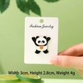 Cartoon panda enamel pin with medal badge on Fashion Jewelry card for clothes - Medal Winner Panda