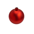Single 3cm red electroplated Christmas ball ornament with a shiny metallic finish - Matte Red