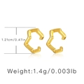 French vintage 18K gold plated star shaped ear cuff with geometric polished finish - Angular Geometric Style Ear Cuff (KEAM0024)