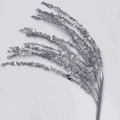 Sparkling silver sequin Christmas branches for holiday DIY tree decoration and floral crafts - 55cm 1pc / Silver