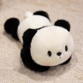 Niedliches Pandabär Plüschtier in liegender Haltung mit weichem Fell und rosa Wangen - 20cm(0.1kg) / Panda