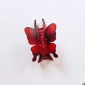 Elegante vlinder haarklem met rood kleurverloop van hars voor dames haarstijl - Amber rood
