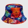 Cappello bucket tie-dye colorato con motivi street art psichedelici ad alta saturazione - M (56-58cm) / Arte Multicolore Psichedelica (44)