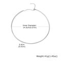 Macro shot showing silver neck torque dimensions including 14.5cm inner diameter and 41g weight - Inner Diameter 14.5cm/Wire 0.4cm / Silver NC-1185S