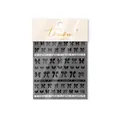 Sweet black and pink bow nail stickers with Lovely Book text on white background - Black Pink Bowknot (to4595)
